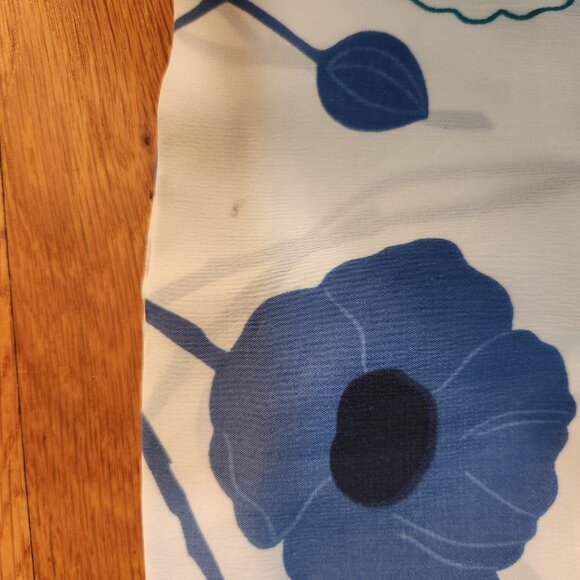 Stacy Ames *True Vintage* 50's/60's Blue Floral Day Dress, Size S (4-6), Retro - Picture 14 of 15